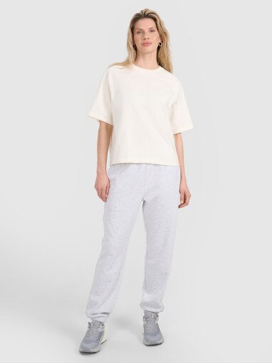 Damski t-shirt oversize 4F 4FRSS25TTSHF2792 - biały 