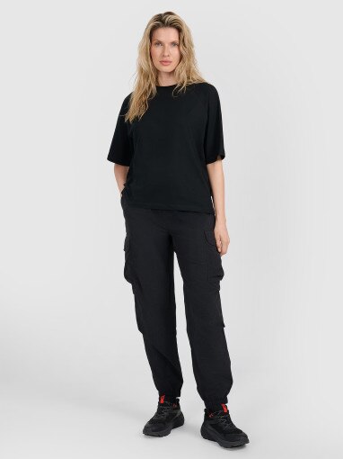 Damski t-shirt oversize 4F 4FRSS25TTSHF2792 - czarny