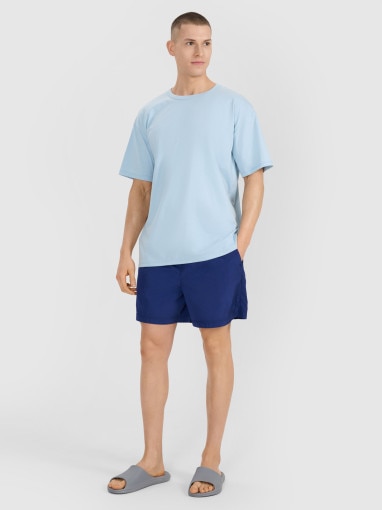 Męski t-shirt oversize 4F 4FRSS25TTSHM2686 - niebieski