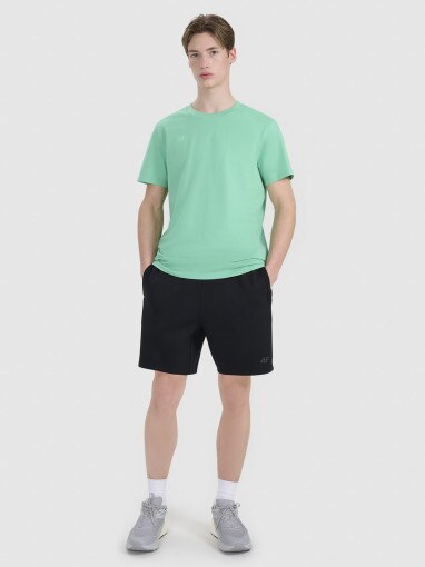 Męski t-shirt z nadrukiem 4F 4FRSS25TTSHM2687 - zielony