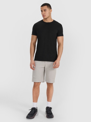 Męski t-shirt basic 4F 4FRSS25TTSHM3041 - czarny