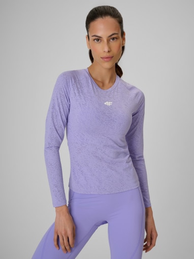 Obrazek dla: 4F Damski longsleeve treningowy 4F 4FRSS26TFLOF0721 fioletowy Fioletowy