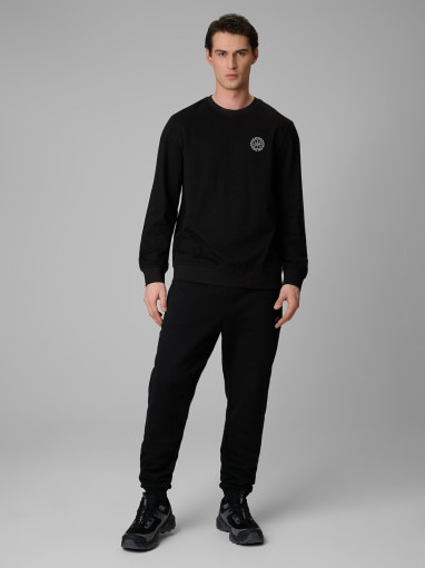 Męski longsleeve bez nadruku 4F 4FRSS26TLONM671 - czarny