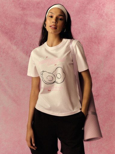 Obrazek dla: 4F Damski tshirt z nadrukiem 4F 4FRSS26TTSHF3853  różowy Różowy