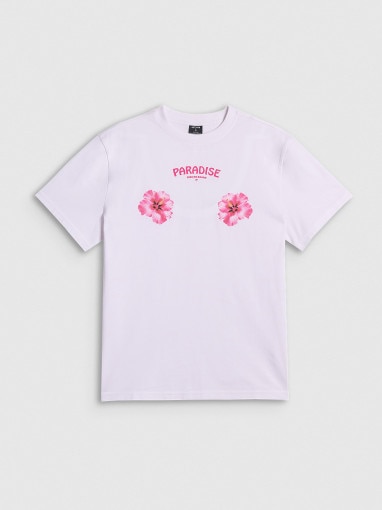 Obrazek dla: 4F Damski tshirt z nadrukiem 4F 4FRSS26TTSHF3882  biały Biały