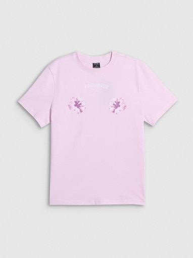 Obrazek dla: 4F Damski tshirt z nadrukiem 4F 4FRSS26TTSHF3882  różowy Różowy