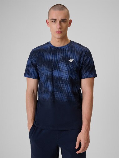 Obrazek dla: 4F Męski tshirt z nadrukiem 4F 4FRSS26TTSHM3807  granatowy Granatowy