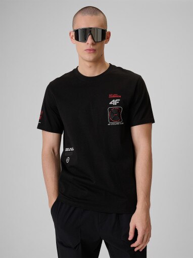 Obrazek dla: 4F Męski tshirt z nadrukiem 4F 4FRSS26TTSHM3872  czarny Czarny