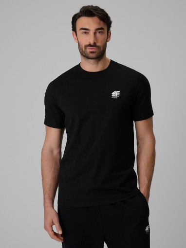 Obrazek dla: 4F Męski tshirt bez nadruku 4F 4FRSS26TTSHM3973  czarny Czarny