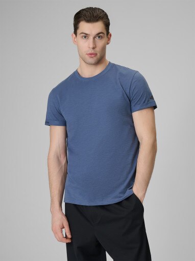 Obrazek dla: 4F Męski tshirt bez nadruku 4F 4FRSS26TTSHM4378  granatowy Granatowy