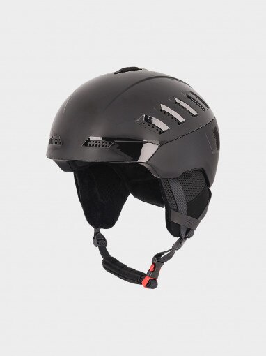 4F Kask narciarski uniseks 4F 4FWAW24AHELU072 czarny Czarny