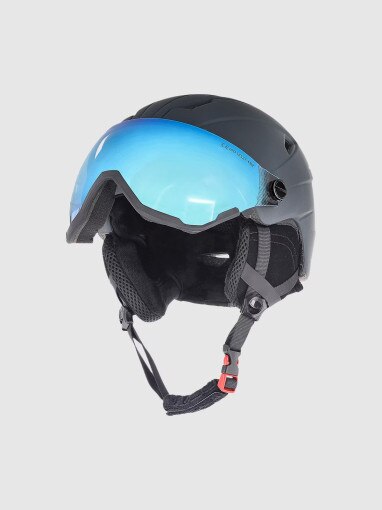 4F Kask narciarski z goglami uniseks 4F 4FWAW24AHELU090 granatowy Granatowy
