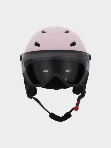 4F Kask z goglami uniseks 4F 4FWAW24AHELU091 różowy Różowy