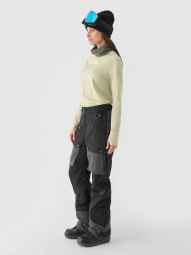 Damskie spodnie snowboardowe 4F 4FWAW24TFTRF701 - czarne