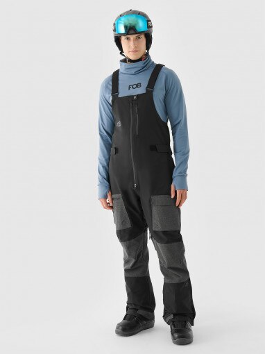 4F Męskie spodnie snowboardowe 4F 4FWAW24TFTRM627  czarne Czarny