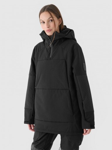 4F Damska kurtka snowboardowa 4F 4FWAW24TTJAF585 czarna Czarny