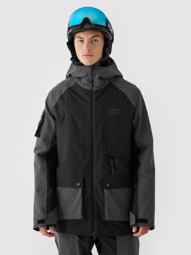 4F Męska kurtka snowboardowa 4F 4FWAW24TTJAM511  czarna Czarny