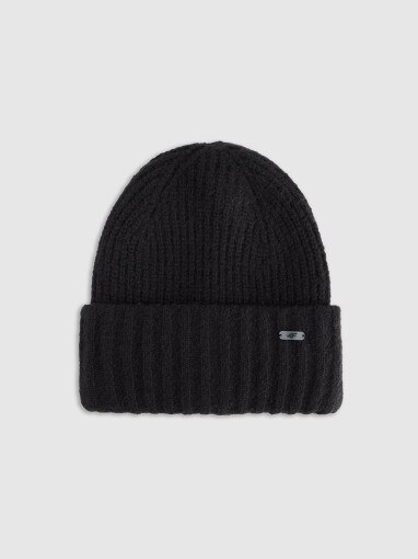  4F Damska czapka zimowa 4F 4FWAW25ACAPF568  czarna Czarny