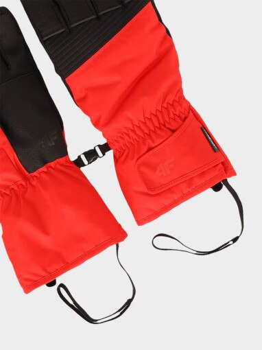 Męskie rękawiczki narciarskie 4F 4FWAW25AFGLM167 - czerwone