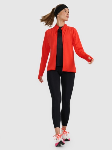 Damska bluza do biegania 4F 4FWAW25TFSWF577 - czerwona