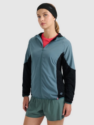  4F Damska bluza do biegania w terenie 4F 4FWAW25TFSWF584  zielona Zielony