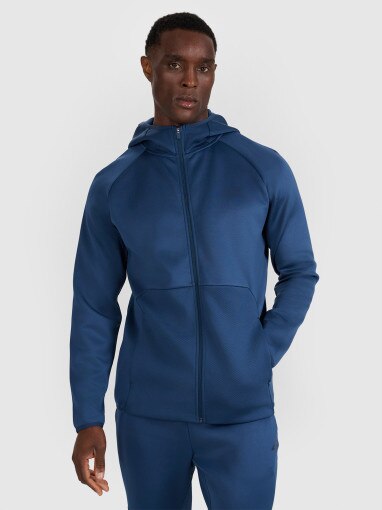  4F Męska bluza treningowa 4F 4FWAW25TFSWM560  granatowa Granatowy