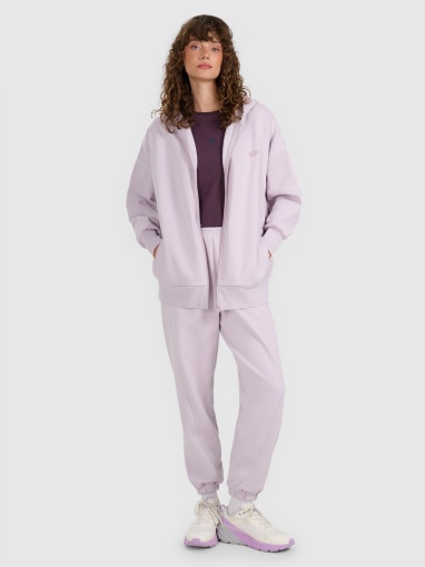 Damska bluza rozpinana z kapturem 4F 4FWAW25TSWSF1886 - fioletowa