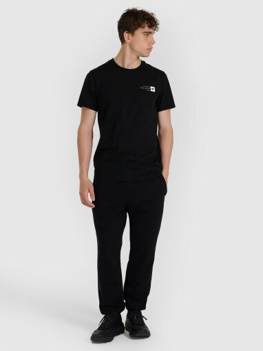 Męski t-shirt z nadrukiem 4F 4FWAW25TTSHM3131 - czarny