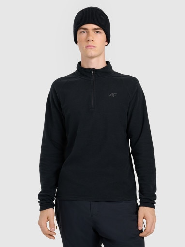 4F Męska bielizna termiczna polarowa (góra) 4F 4FWAW25UFLEM065 czarna Czarny