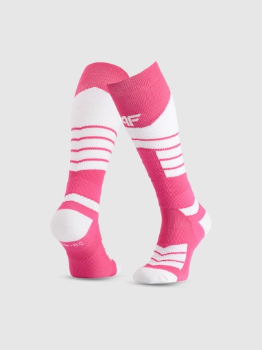  4F Damskie skarpety narciarskie 4F 4FWAW25UFSOF232  różowe Różowy