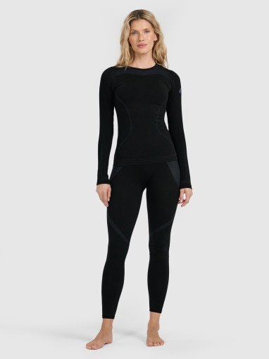 Damska bielizna termoaktywna (góra) 4F 4FWAW25USEAF201 - czarna