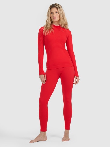 4F Damska bielizna termoaktywna (dół) 4F 4FWAW25USEAF206 czerwona Czerwony