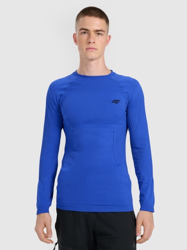 4F Męska bielizna termoaktywna (góra) 4F 4FWAW25USEAM233 niebieska Niebieski