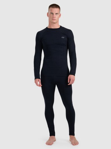 4F Męska bielizna termoaktywna (dół) 4F 4FWAW25USEAM234 czarna Czarny