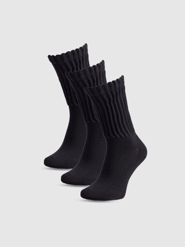  4F Damskie skarpetki za kostkę (3pack) 4F 4FWAW25USOCF430  czarne Czarny
