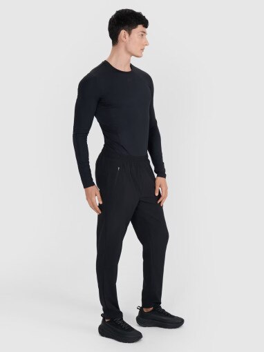 4F Męski longsleeve treningowy 4F 4FWMM00TFLOM507  czarny Czarny