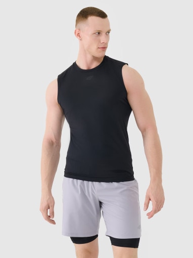 4F Meski top tank treningowy 4F 4FWMM00TFSLM0765  czarny Czarny