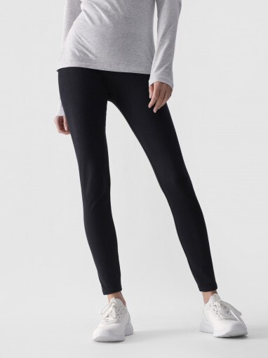 Damskie legginsy dzianinowe 4F 4FWMM00TTIGF195 - czarne