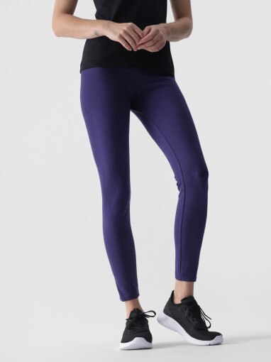 Damskie legginsy dzianinowe 4F 4FWMM00TTIGF195 - granatowe