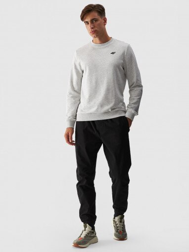  4F Męskie spodnie casual joggery 4F 4FWMM00TTROM0944  czarny Czarny