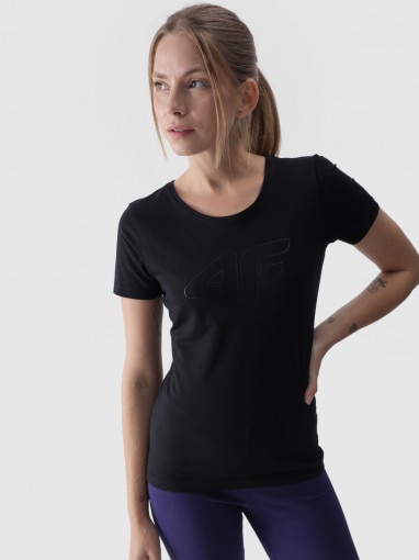 Obrazek dla: 4F Damski tshirt z nadrukiem 4F 4FWMM00TTSHF1846  czarny Czarny