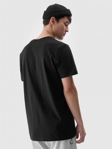 Męski t-shirt basic 4F 4FWMM00TTSHM2256 - czarny