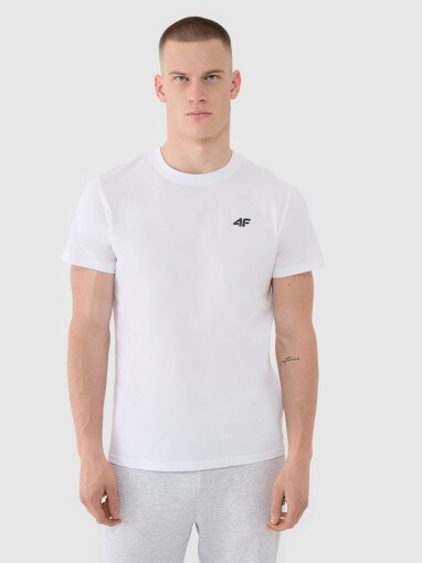 4F Męski tshirt basic 4F 4FWMM00TTSHM2657  biały Biały