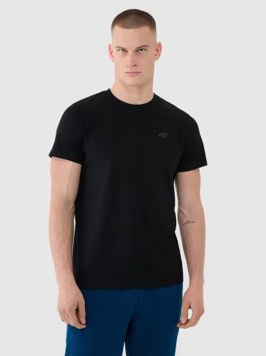 4F Męski tshirt basic 4F 4FWMM00TTSHM2657  czarny Czarny