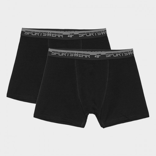 Męskie bokserki (2-pack) 4F 4FWMM00UBXSM051 - czarne