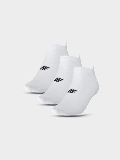 Męskie skarpetki treningowe (3-pack) 4F 4FWMM00UFSOM203 - białe
