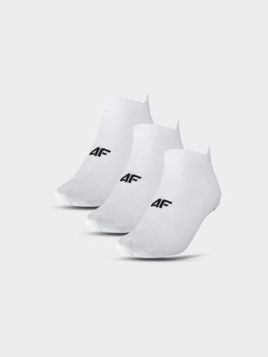 4F Męskie skarpetki treningowe (3pack) 4F 4FWMM00UFSOM203  białe Biały