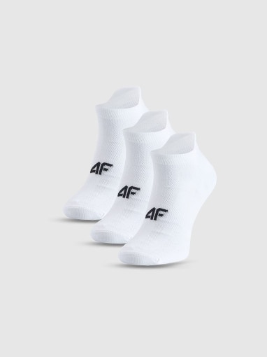4F Męskie skarpetki treningowe (3pack) 4F 4FWMM00UFSOM245  białe Biały