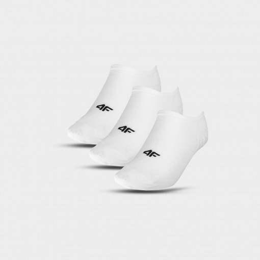 4F Damskie skarpetki stopki (3pack) 4FWMM00USOCF274  białe Biały