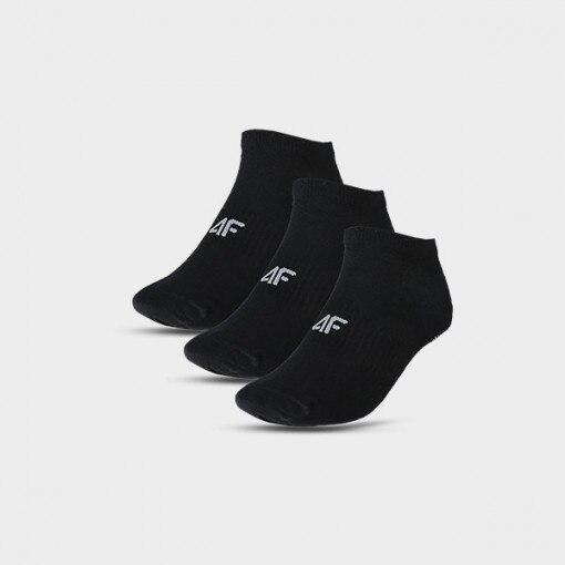 Damskie skarpetki niskie (3-pack) 4F 4FWMM00USOCF276 - czarne